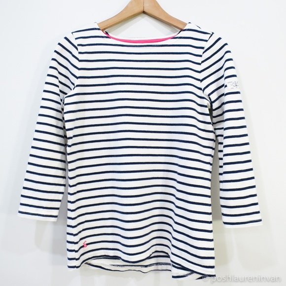 Joules Tops - Joules Boatneck Striped Breton Sweater – Size 4